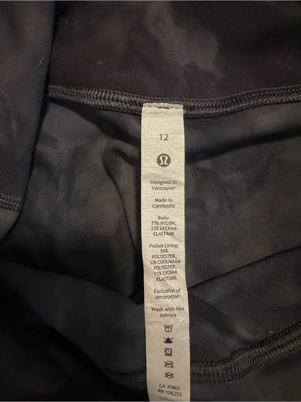 Lululemon Wunder Train High-Rise Tight 28” Diamond Dye Pitch Grey